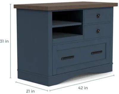 Americana Power File Cabinet in Blue