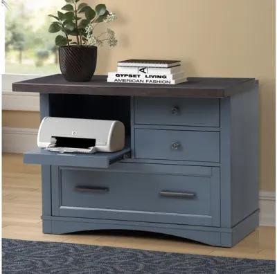 Americana Power File Cabinet in Blue