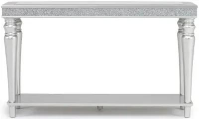 Avril Sofa Table in Silver