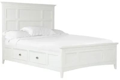 Bay Creek Panel Bed w/ Storage in White, CA King