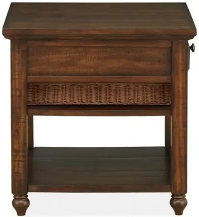 Cottage Lane End Table in Brown