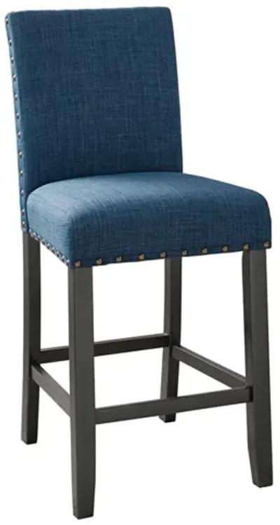 Crispin Counter Height Stool in Marine Blue, Set of 2