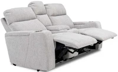 Rhys 2 Power Console Loveseat in Pewter