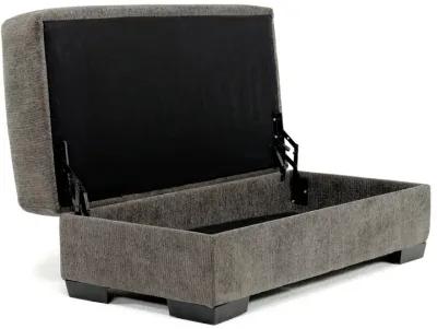 Bermuda Storage Ottoman in Victory Sterling