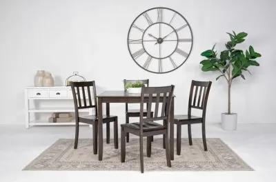 Stellan Square Dining Table & 4 Chairs  in Black