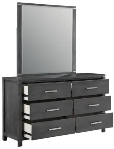 Odessa Mirror in Charcoal Gray