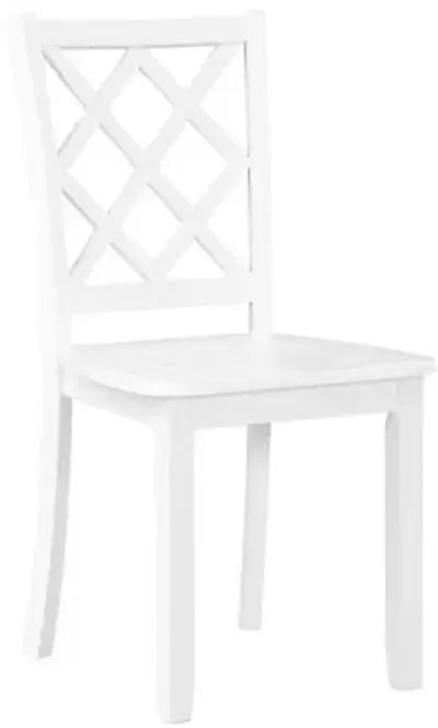 Trellis Side Chair in White