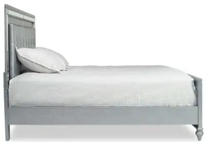 Valentino Panel Bed in Silver, Queen