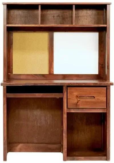 Young Pioneer Desk & Hutch in Cinnamon