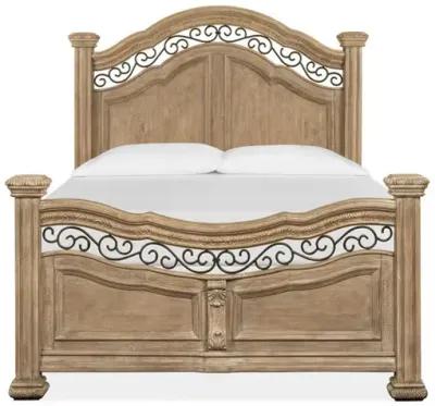 Durango Panel Bed, Dresser & Mirror in Fawn, Queen