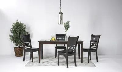 Gia Dining Table & 4 Chairs in Dark Brown