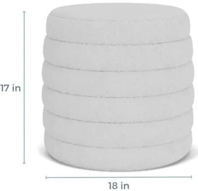 Duntler Accent Ottoman in Ivory