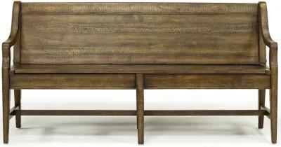 Bay Creek High Back Bench w/ Storage in Toasted Nutmeg