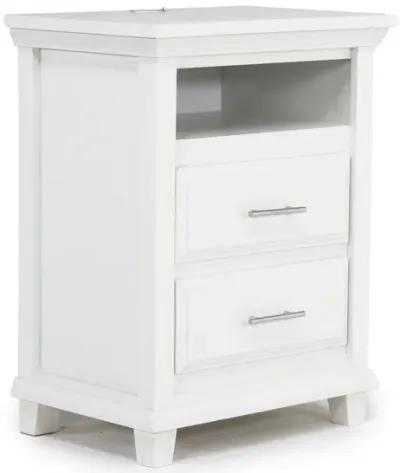 Bella Bookshelf Nightstand in White