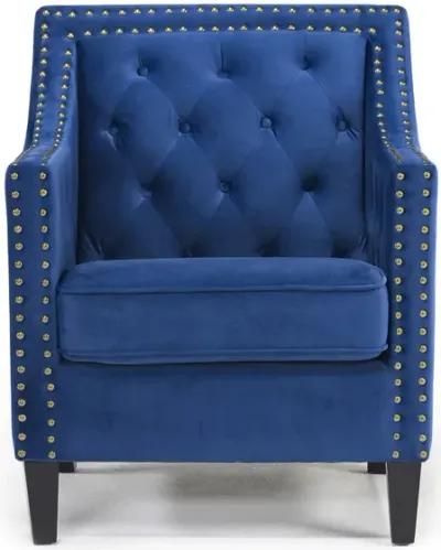 Sheena Accent Chair in Navy Blue