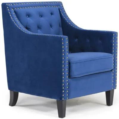 Sheena Accent Chair in Navy Blue