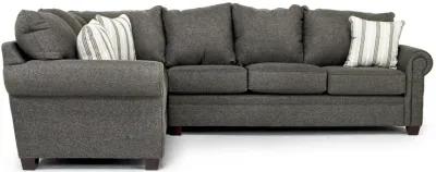 Cordoba Tux Sofa Sectional in Splash Charcoal, Right Facing