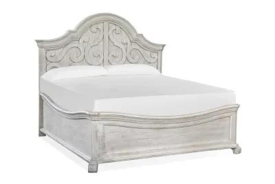 Bellamy Arch Panel Bed, Dresser & Mirror in White, CA King