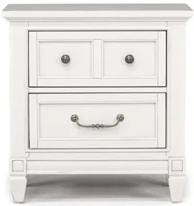 Willowbrook 2 Drawer Nightstand in Egg Shell White