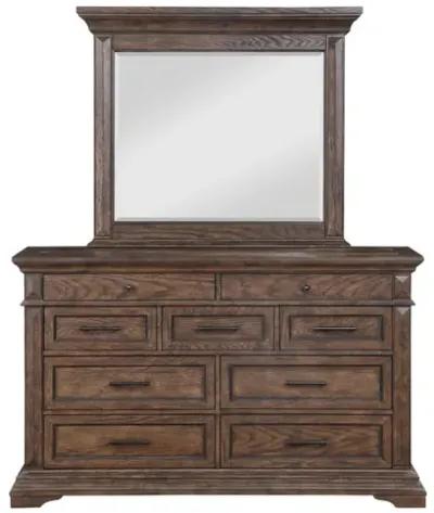 Jolie Vue Mirror in Brushed Walnut