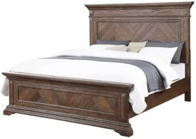 Jolie Vue Panel Bed in Brushed Walnut, Queen