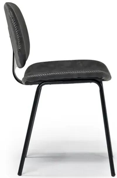 James Side Chair in Slate Leather