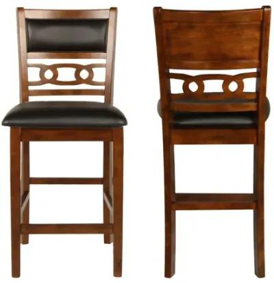 Gia Counter Height Stool in Brown, Set of 2