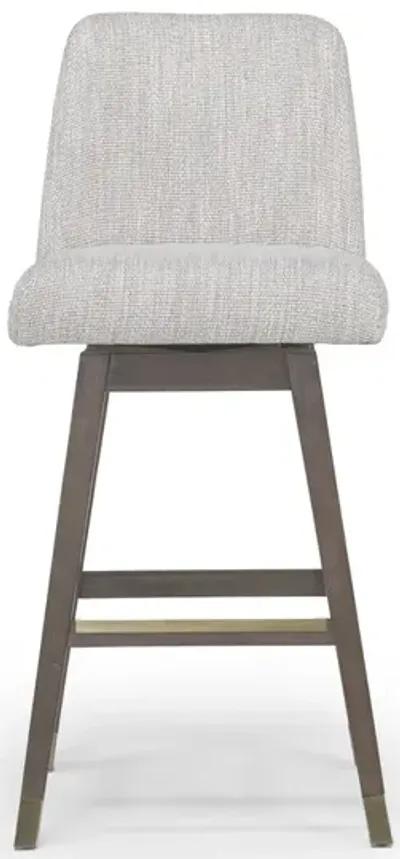 Amelia Swivel Counter Height Stool in Beige