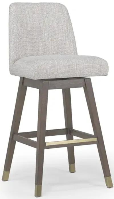 Amelia Swivel Counter Height Stool in Beige