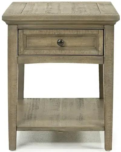 Bay Creek End Table in Light Gray, Rectangle