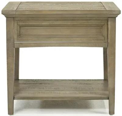 Bay Creek End Table in Light Gray, Rectangle