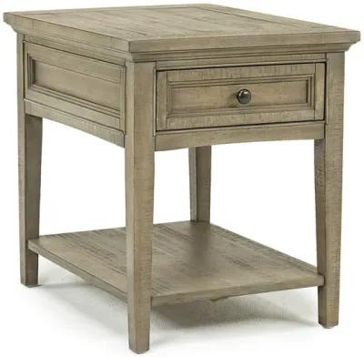 Bay Creek End Table in Light Gray, Rectangle