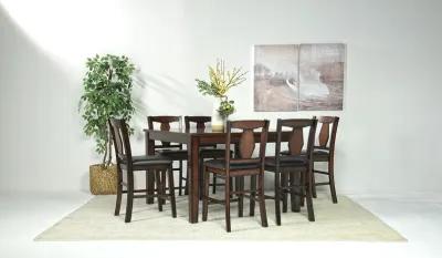 Napa Counter Height Extendable Dining Table & 6 Stools in Brown