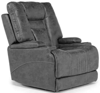 STT 3 Power Recliner w/ Wireless Charger in Steel