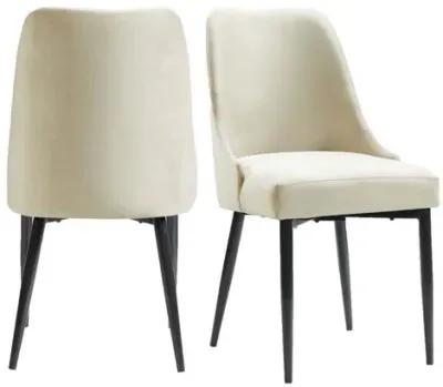 Celeste Side Chair in Cream, Set of 2