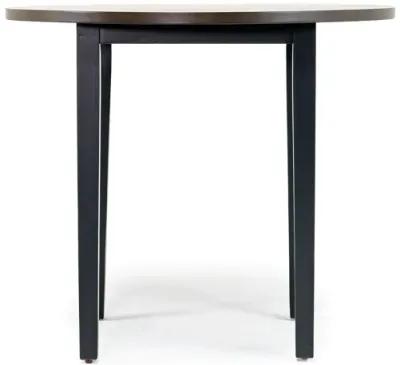 Potomac Round Counter Height Dining Table & 4 Stools in Brown / Black