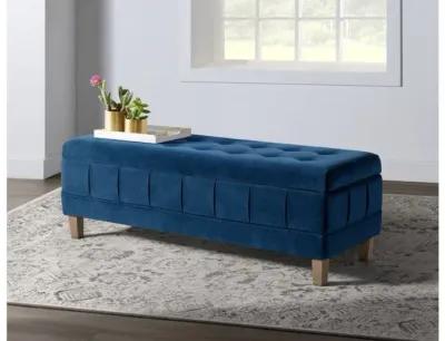 Crosby Storage Bench in Cobalt