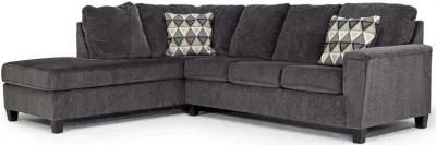 Abinger Sofa Tux Chaise Sectional in Smoke, Left Facing