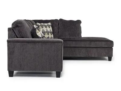 Abinger Sofa Tux Chaise Sectional in Smoke, Right Facing