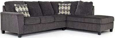 Abinger Sofa Tux Chaise Sectional in Smoke, Right Facing