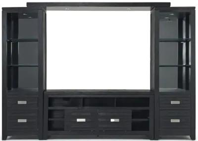 Altamonte 4 Piece Entertainment Center in Black, 60 Inch