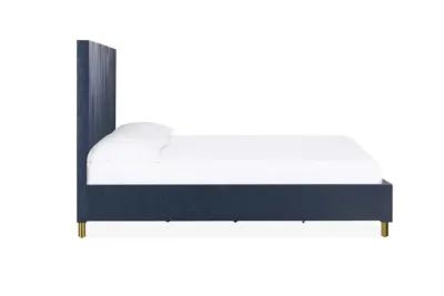 Argento Panel Bed in Navy Blue, CA King