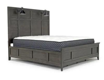 Bay Creek Panel Bed w/ Lights in Graphite, Queen