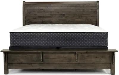 Blue Ridge Panel Bed, Dresser, Mirror & Nightstand in Rustic Gray, CA King