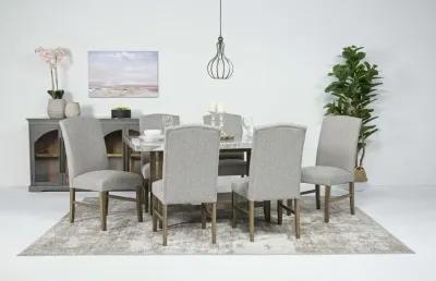 Brighton Dining Table & 6 Chairs in Gray