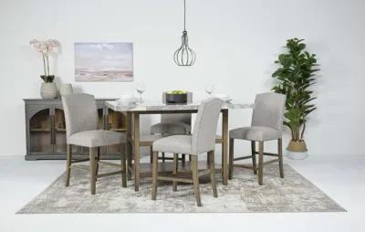 Brighton Counter Height Dining Table & 4 Stools in Gray