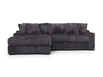 Casper Sofa Chaise in Pony Slate, Left Facing