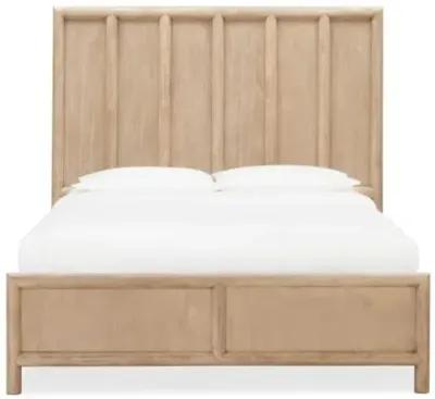 Dorsey Panel Bed, Dresser, Mirror & 2 Drawer Nightstand in Granola, CA King