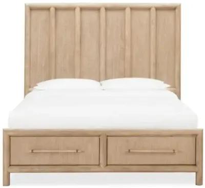 Dorsey Panel Bed w/ Storage in Granola, Eastern King