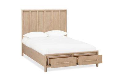 Dorsey Panel Bed w/ Storage in Granola, Eastern King